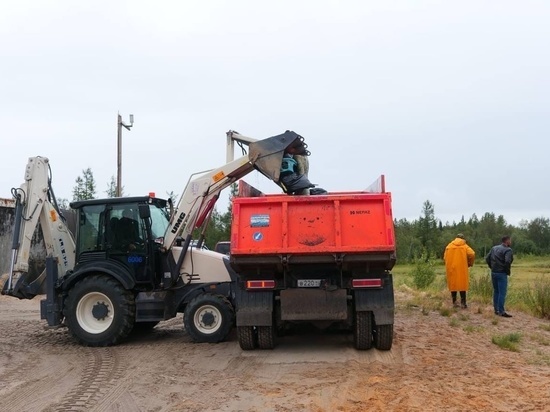 Добровольцы грузовиками вывозили мусор от водоема с утками в Новом Уренгое