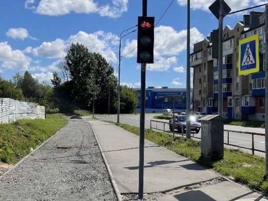 В Рыбинске начал работать первый велосипедный светофор