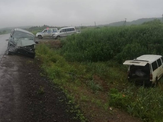 Взрослый и ребенок пострадали в жестком ДТП на автодороге Южно-Сахалинск — Оха