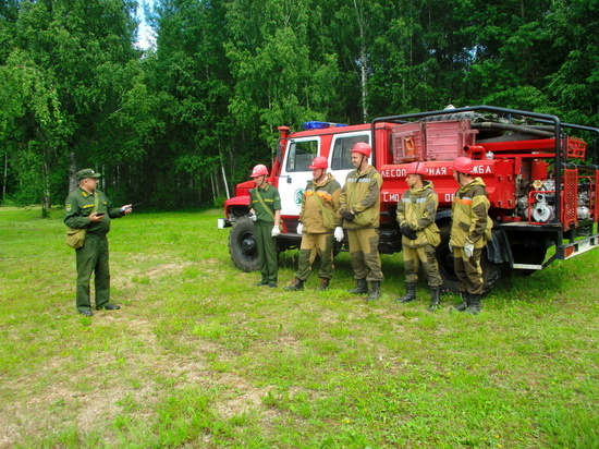 Смоленские лесные пожарные провели очередное тренировочное занятие