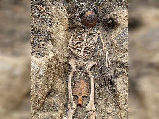 На Дону во время раскопок обнаружили останки советского бойца-связиста
