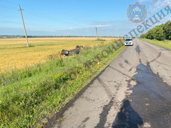 В Ефремовском районе 65-летний водитель съехал в кювет и перевернулся