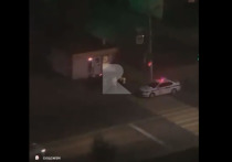 В Рязани автомобиль вылетел на тротуар при погоне