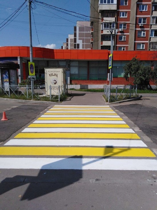 Работы по нанесению дорожной разметки проходят в Серпухове