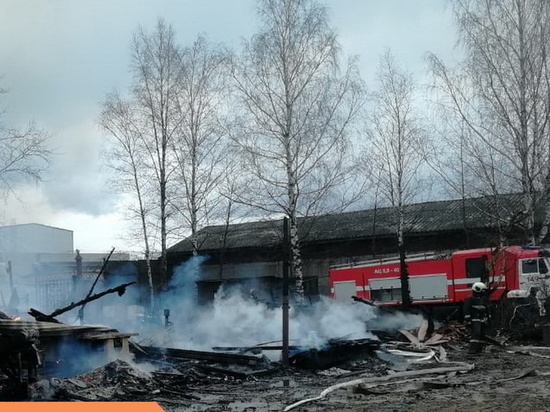 Частный дом и несколько хозяйственных построек сгорели в поселке Гвардейское