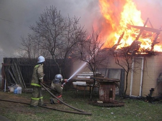 Пожарные потушили пожар в Лудушкине
