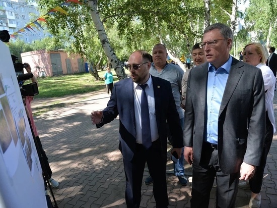 Омский губернатор оценил ход благоустройства в Ленинском округе