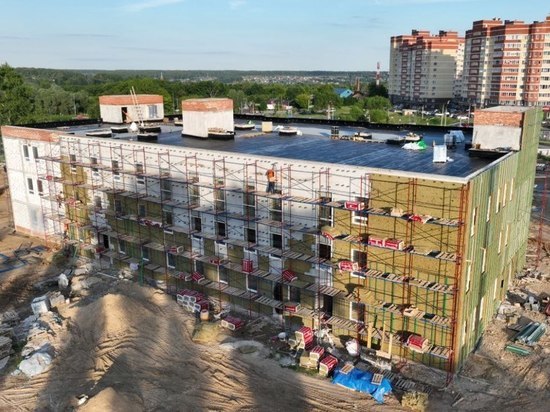 Более половины работ выполнено на строительстве детского сада в Серпухове