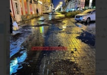 После дождя в Белгороде размыло клумбы на Гражданском проспекте