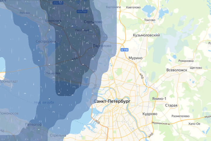 Карта туч спб онлайн