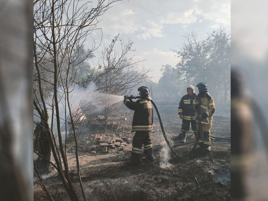 В Волгограде локализовали пожар на территории в 15 га