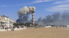В Крыму прогремели взрывы: туристы сняли видео с пляжа Новофедоровки