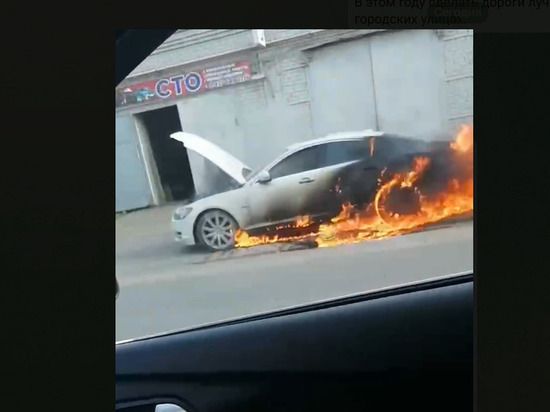 В Пензенской области сгорела иномарка