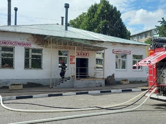 В городской бане Балабаново произошел пожар