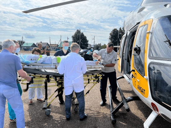 В Уфу на вертолете доставили 11-летнего мальчика, пострадавшего в ДТП