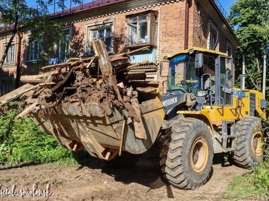 В Смоленске на Воробьева ликвидирована ещё одна крупная несанкционированная свалка