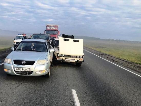 В Омской области произошло массовое ДТП из-за задымления на трассе