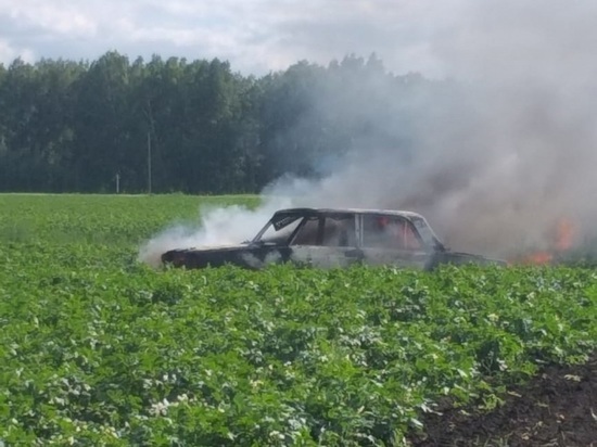 Кузбассовец починил и сжег угнанный автомобиль