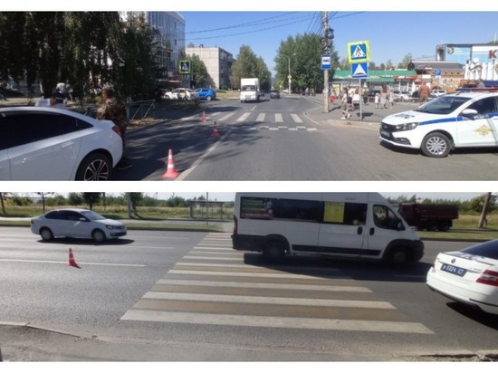 На улицах Чебоксар автомобили сбили подростка и женщину