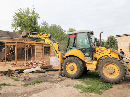 В посёлке Плеханово под Тулой снесли незаконно построенные дома цыган