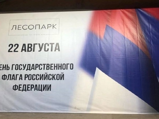 Рязанский Лесопарк извинился за баннер с зеркальным отражением флага РФ