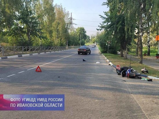 В Ивановской области 16-летний мотоциклист без прав стал виновником аварии
