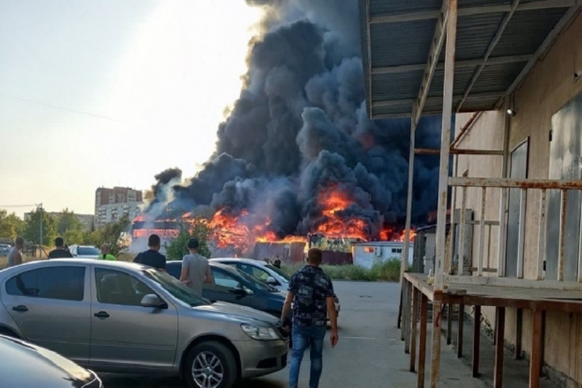 Пожар в городе