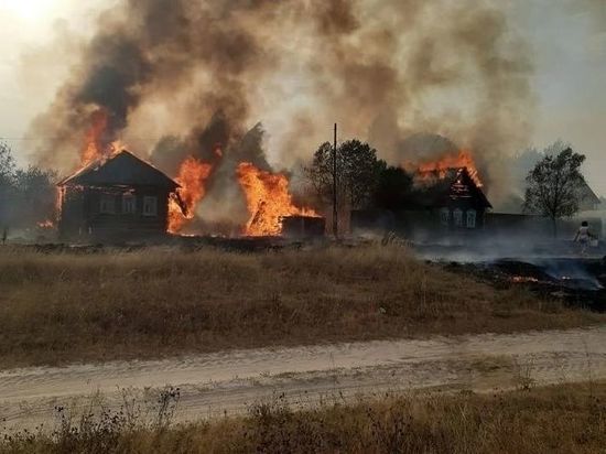 В Клепиковском районе Рязанской области сгорели пять домов