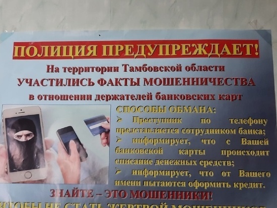 Телефонные мошенники лишили ещё одну тамбовчанку сбережений в сумме свыше 400 тысяч рублей