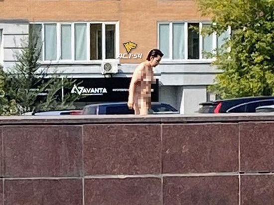Обнаженную нимфу заметили в фонтане у ГПНТБ в Новосибирске