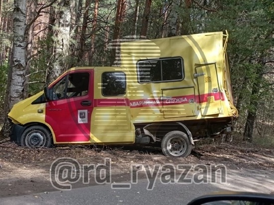 Под Рязанью машина аварийной службы врезалась в дерево