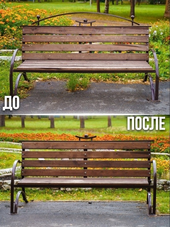 Восстановленный в кузбасском городе парк начали разрушать вандалы