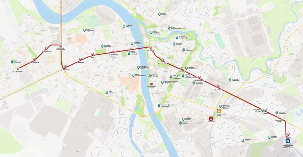 Карта автобусов псков