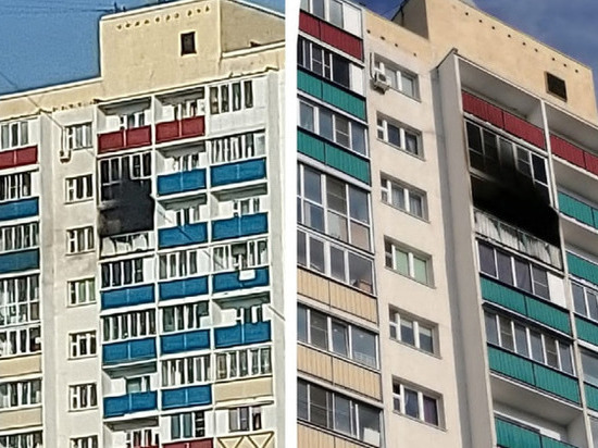 Квартира на 15-м этаже сгорела на Первомайке в Новосибирске