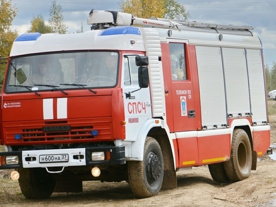 В Ивановской области одну минуту тушили пожар в котельной
