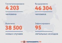 По данным на 6 сентября, в Российской Федерации за последние сутки выявлено 38 500 новых случаев заражения коронавирусной инфекцией