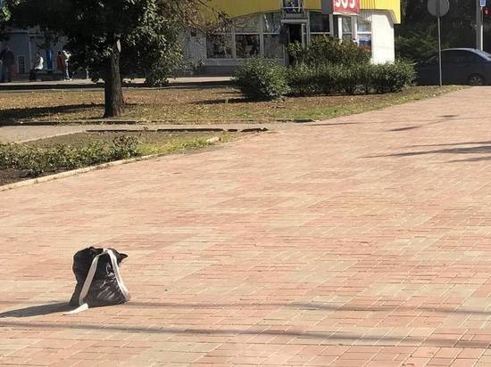 В центре Донецка заметили подозрительный рюкзак: ФОТО