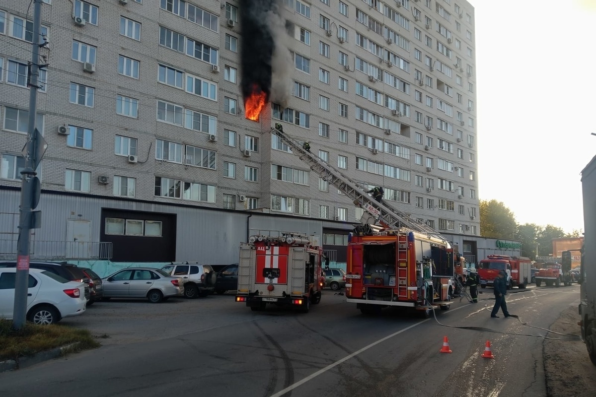 Пожар в Туле улица Максима Горького 1б