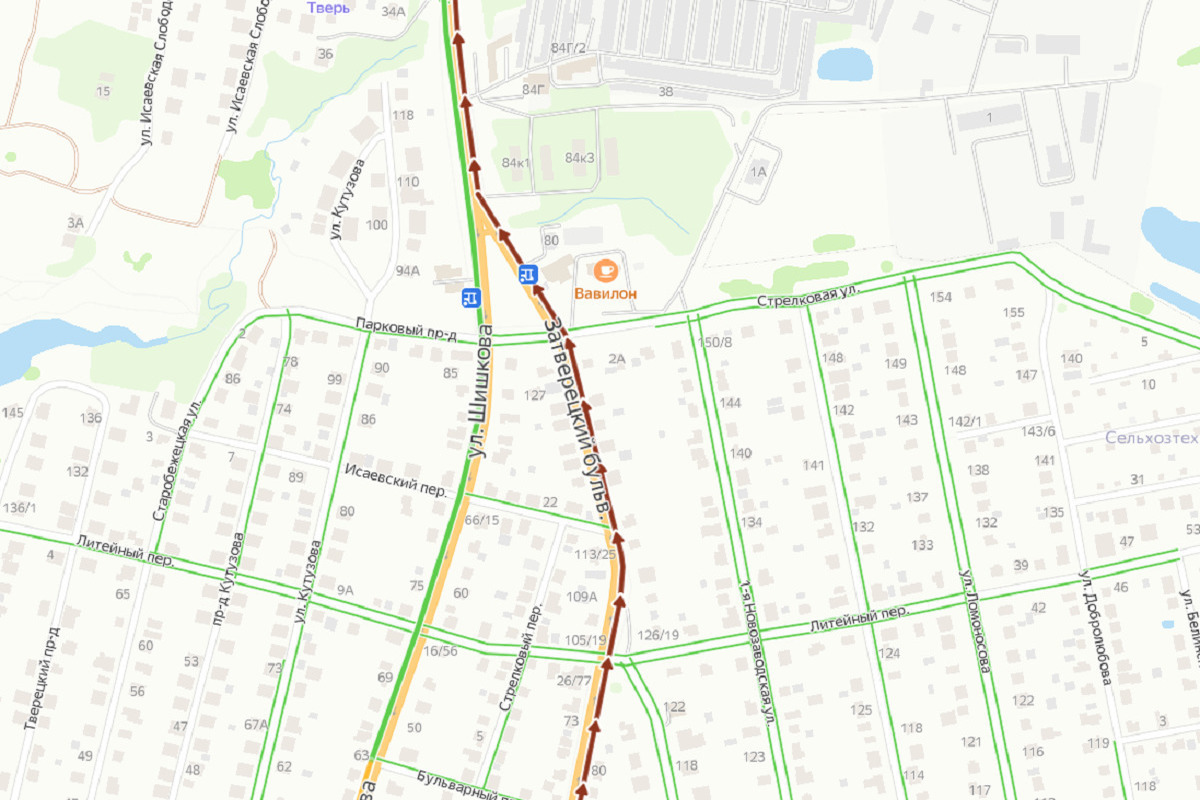 Пробки тверь карта сейчас