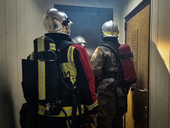 Огонь уничтожил кухонную мебель в одной из квартир мурманской девятиэтажки по Крупской