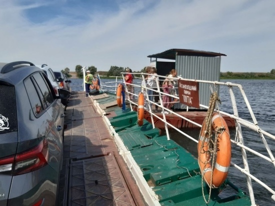 В Рязанской области закрыли паромную переправу из-за падения уровня воды в Оке