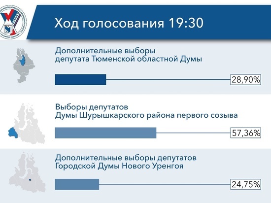 Выборы на Ямале: явка на 19:30