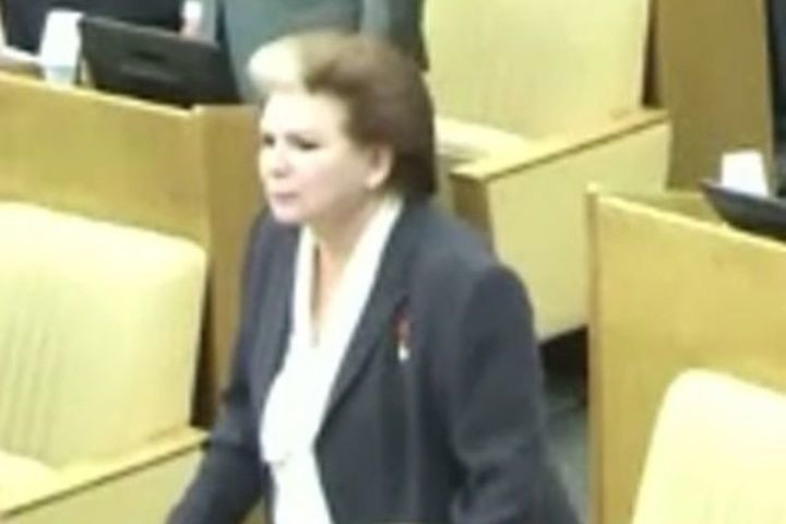 Валентина Терешкова  посетила пленарное заседание Госдумы