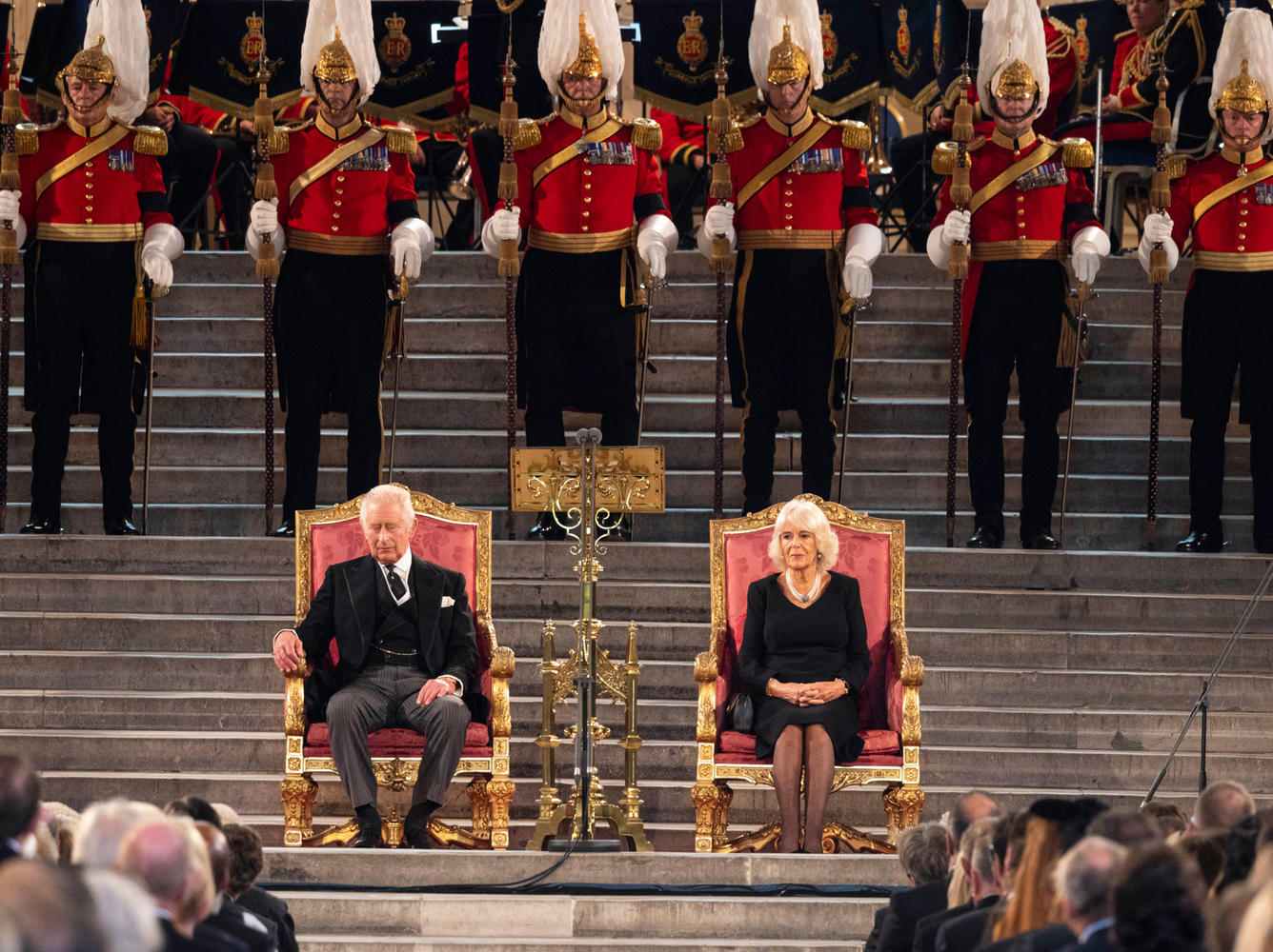 Charles III officially proclaimed King of Britain: the faces of Camilla and William 