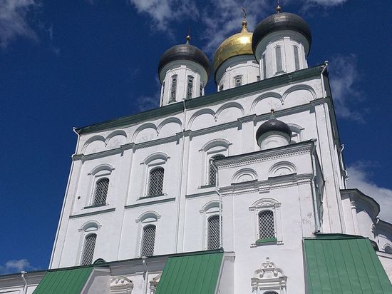 Лазерное сканирование стен Троицкого собора Псковского Кремля провели реставраторы