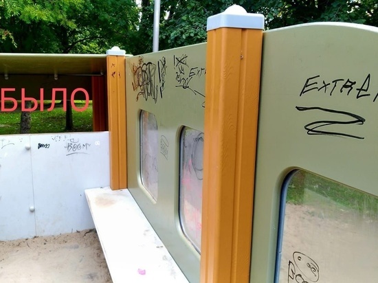 Малолетние вандалы разрисовали детскую площадку в Петрозаводске