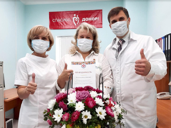 Женщина из Губкинского сдала кровь 65 раз и стала почетным донором РФ