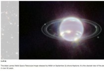 Новые изображения, опубликованные в среду космическим телескопом NASA имени Джеймса Уэбба, раскрывают Нептун и кольца планеты, которые трудно обнаружить, в новом свете