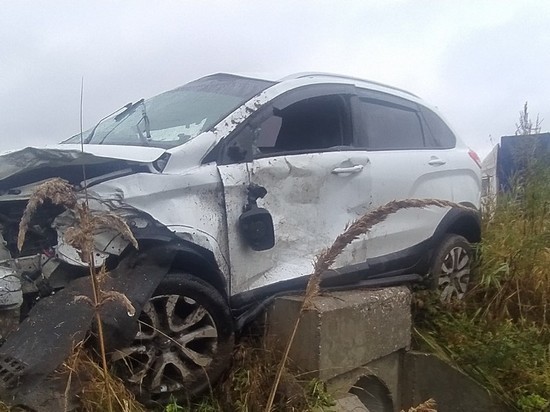 В Пронском районе на мокрой дороге столкнулись Lada Granta и Lada Xray