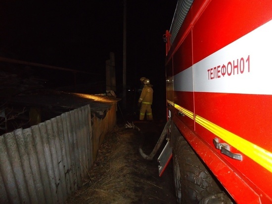 В Курской области пожар уничтожил жилой дом площадью 68 кв. м
